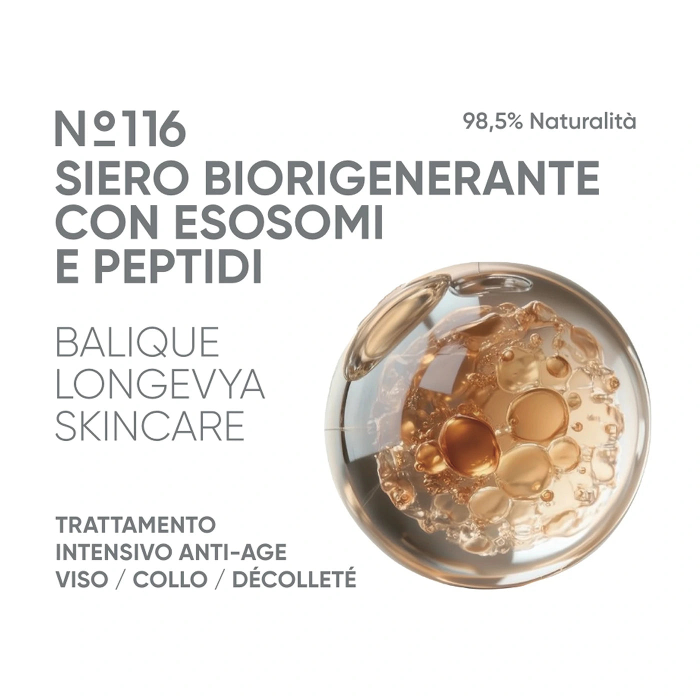 N°116 - SIERO VISO BIORIGENERANTE CON ESOSOMI E PEPTIDI