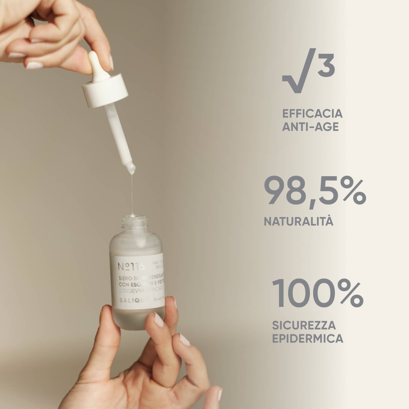 N°116 - SIERO VISO BIORIGENERANTE CON ESOSOMI E PEPTIDI