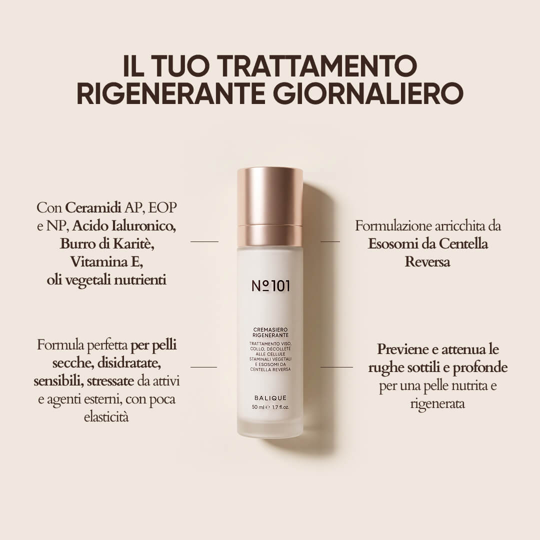 N°101 - CREMASIERO RIGENERANTE - Viso, Collo e Decolleté
