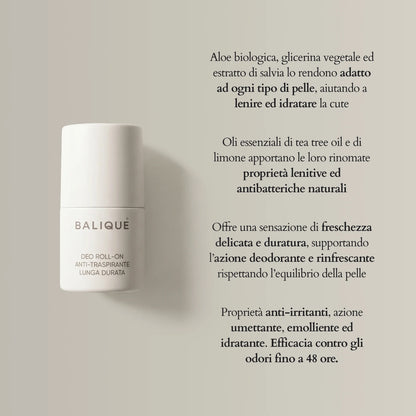 DEO ROLL-ON ANTI-TRASPIRANTE LUNGA DURATA